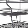 Homeroots 62 x 83 x 74 in. TwinFull & Queen Gunmetal Metal Triple Bunk Bed 347194